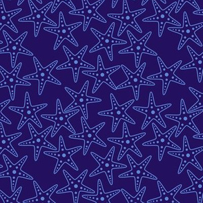 Starfish Background (mid blue on purple)