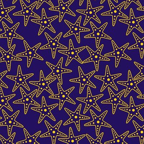Starfish Background (yellow on purple)