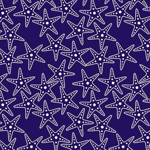 Starfish Background (white on purple)