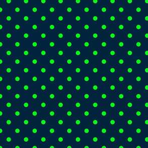 Navy and Lime Polka Dots