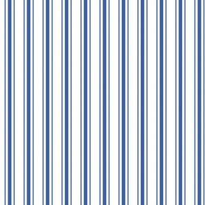 Spalding Stripe by Ralph Lauren - Blue / White - Wallpaper - PRL026/10