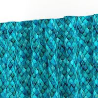 SMALL Aqua + Turquoise Mermaid or Dragon Scales by Su_G_©SuSchaefer