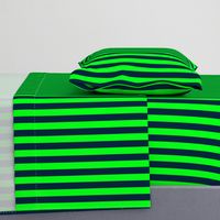 Navy and Neon Lime Green Vertical Stripes