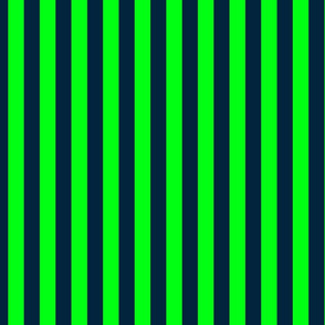 Navy and Neon Lime Green Vertical Stripes