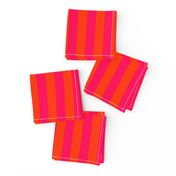 Neon Orange and Pink Vertical Stripes