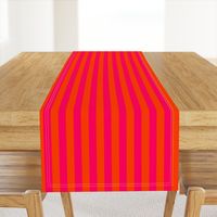 Neon Orange and Pink Vertical Stripes