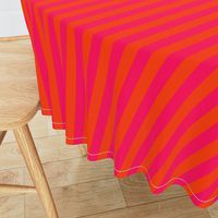 Neon Orange and Pink Vertical Stripes