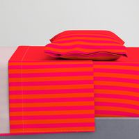 Neon Orange and Pink Vertical Stripes