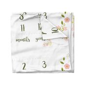 Yellow Floral Milestone Blanket