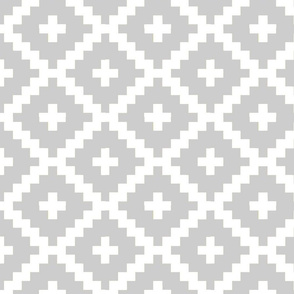 Grey and White Block Pattern