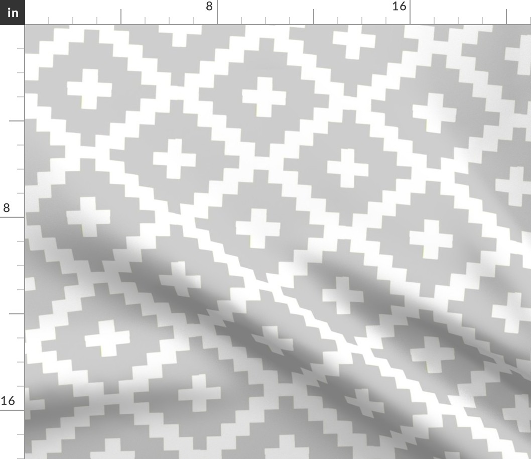 Grey and White Block Pattern