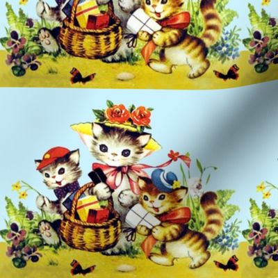 cats kittens children family mother children daughters sons siblings flowers butterfly butterflies baskets picnic gifts presents roses bows pansy  pansies grass egl elegant gothic lolita grass vintage retro kitsch whimsical hats garden