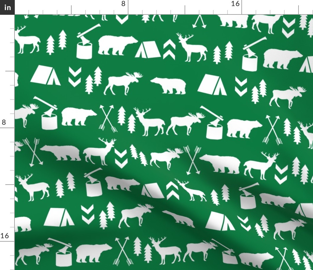  camping outdoors fabric hunting hunter baby boy nursery green