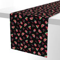 Watermelons and Cherries - Black