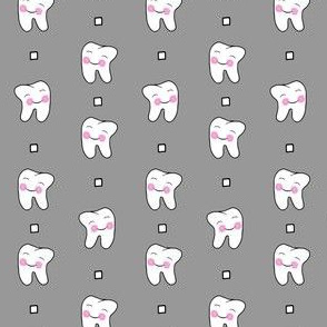 The Blushing Tooth / Dental Small - tiny Grey  