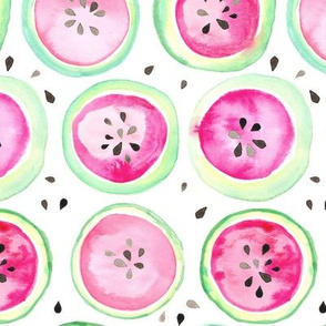 Watermelon Polka  Dot Hot Pink Summer