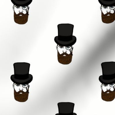 Steampunk Top Hat Man with Monocle