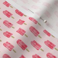 (micro print) watercolor popsicle - pink on pink