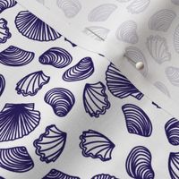 Seashells (purple on white)