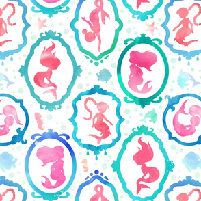 Watercolor_Cameo_Mermaids