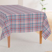 plaid navy and red america usa gingham plaid fabric