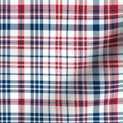 plaid navy and red america usa gingham plaid fabric