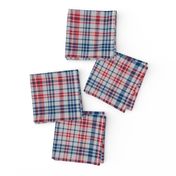 plaid navy and red america usa gingham plaid fabric grey