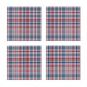 plaid navy and red america usa gingham plaid fabric grey