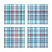 plaid navy and red america usa gingham plaid fabric light blue