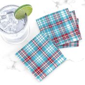 plaid navy and red america usa gingham plaid fabric light blue