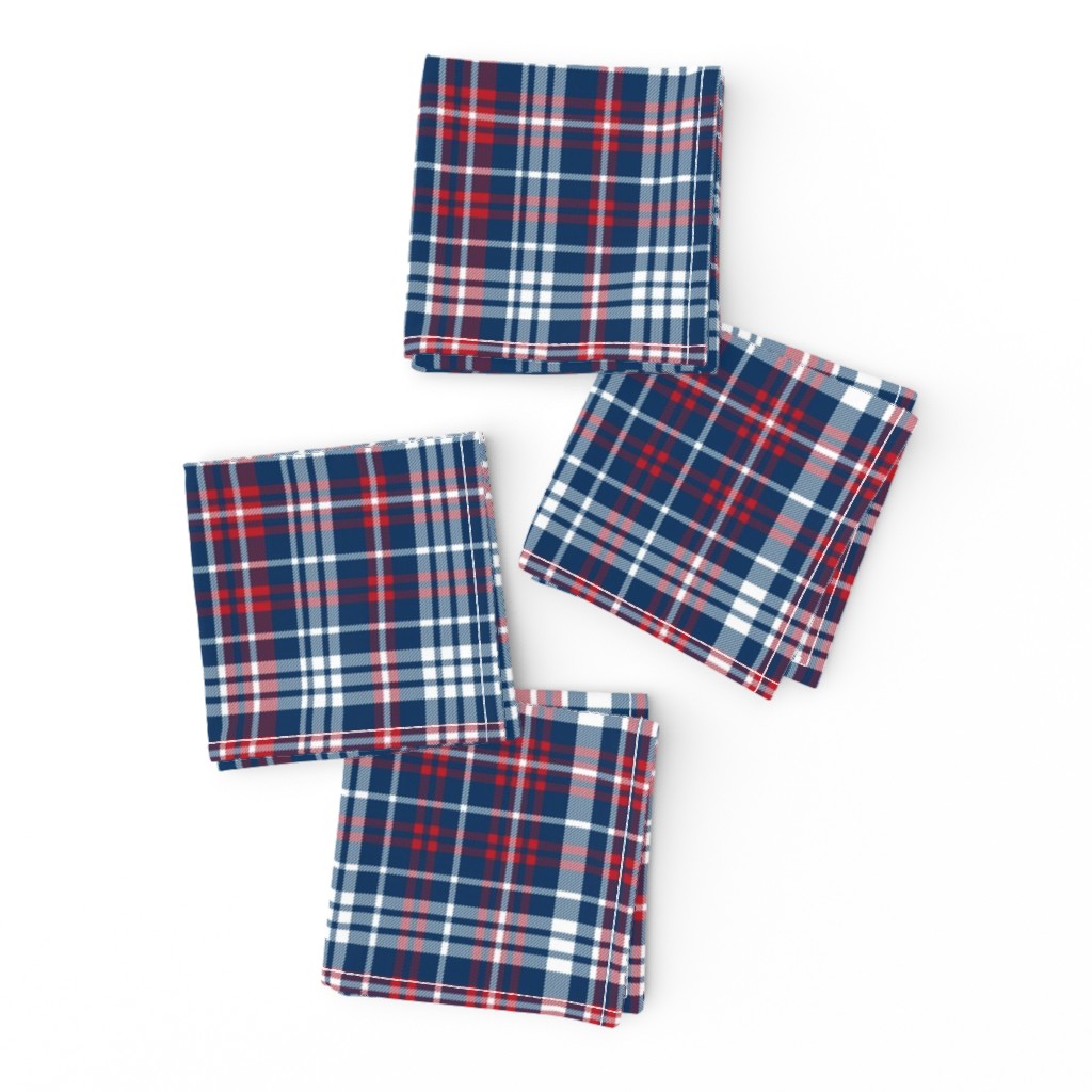 plaid navy and red america usa gingham plaid fabric navy