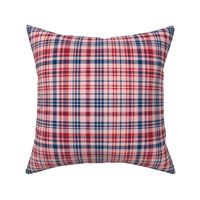 plaid navy and red america usa gingham plaid fabric pink