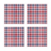 plaid navy and red america usa gingham plaid fabric pink