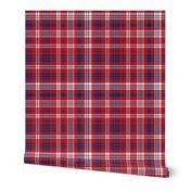 plaid navy and red america usa gingham plaid fabric