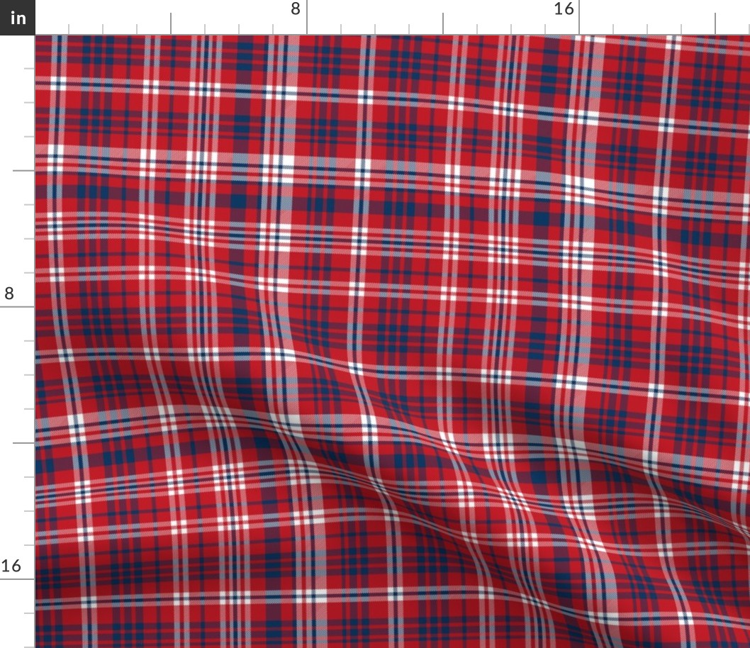 plaid navy and red america usa gingham plaid fabric
