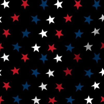 stars usa merica america fabric red white and blue  black