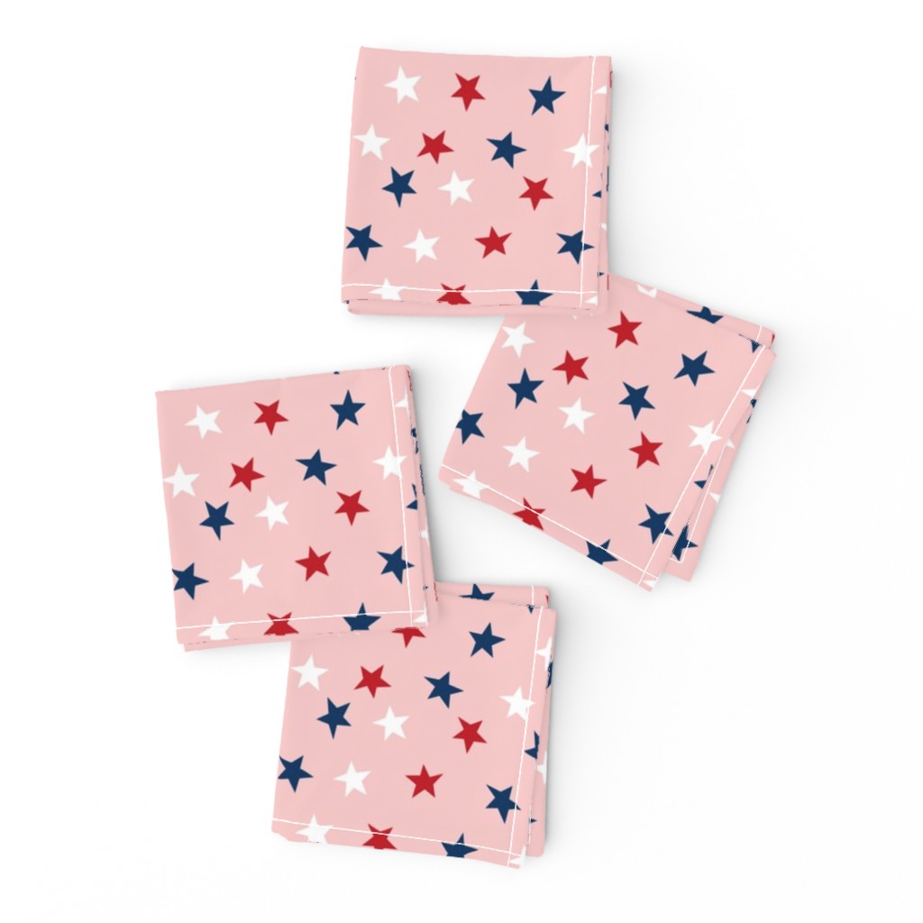 stars usa merica america fabric red white and blue  pink