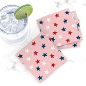 stars usa merica america fabric red white and blue  pink