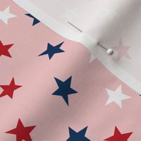 stars usa merica america fabric red white and blue  pink