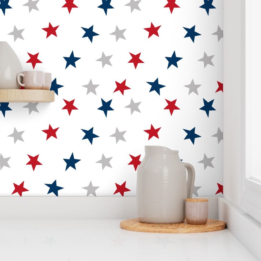 stars usa merica america fabric red white and blue 