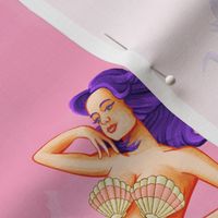 Watercolour Mermaid - Pink