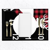 42" - Little Man Buffalo Plaid w/ Buck - watch me grow blanket 