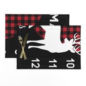 42" - Little Man Buffalo Plaid w/ Buck - watch me grow blanket 