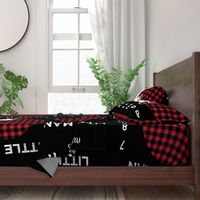 42" - Little Man Buffalo Plaid w/ Buck - watch me grow blanket 