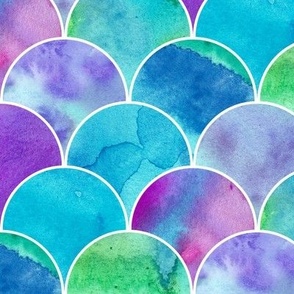 Watercolour Scales Mix up Pattern