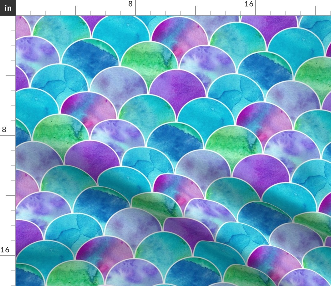 Watercolour Scales Mix up Pattern