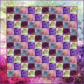 8" ELEPHANT SQUARE FRAMED CHECKERBOARD velvet PSMGE