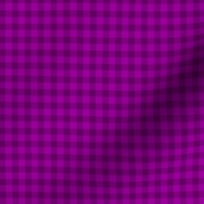 Bright plum purple/fuchsia gingham, 1/4" squares 