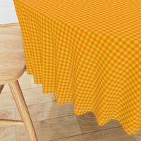 Bright yellow and orange gingham, 1/4" squares 