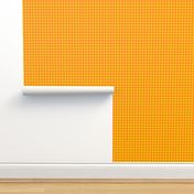 Bright yellow and orange gingham, 1/4" squares 